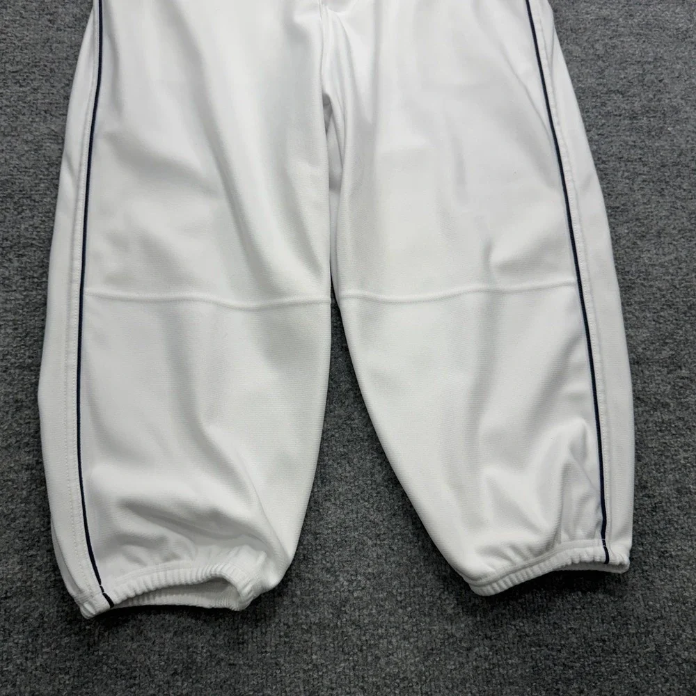A4 Pro Style Piped Baseball Pants Mens L White 18in Inseam Athletic Knickers